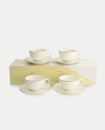 Tokyo Design Studio – Nippon White Gold Rim Tassen- und Untertassen-Set Star Lines (8-teilig) Tokyo Design Studio – Nippon White Gold Rim Tassen- und Untertassen-Set Star Lines (8-teilig)