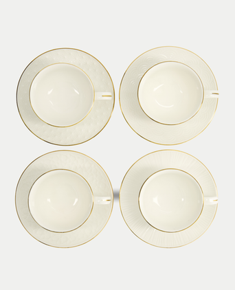 Tokyo Design Studio – Nippon White Gold Rim Tassen- und Untertassen-Set Star Lines (8-teilig) Tokyo Design Studio – Nippon White Gold Rim Tassen- und Untertassen-Set Star Lines (8-teilig)