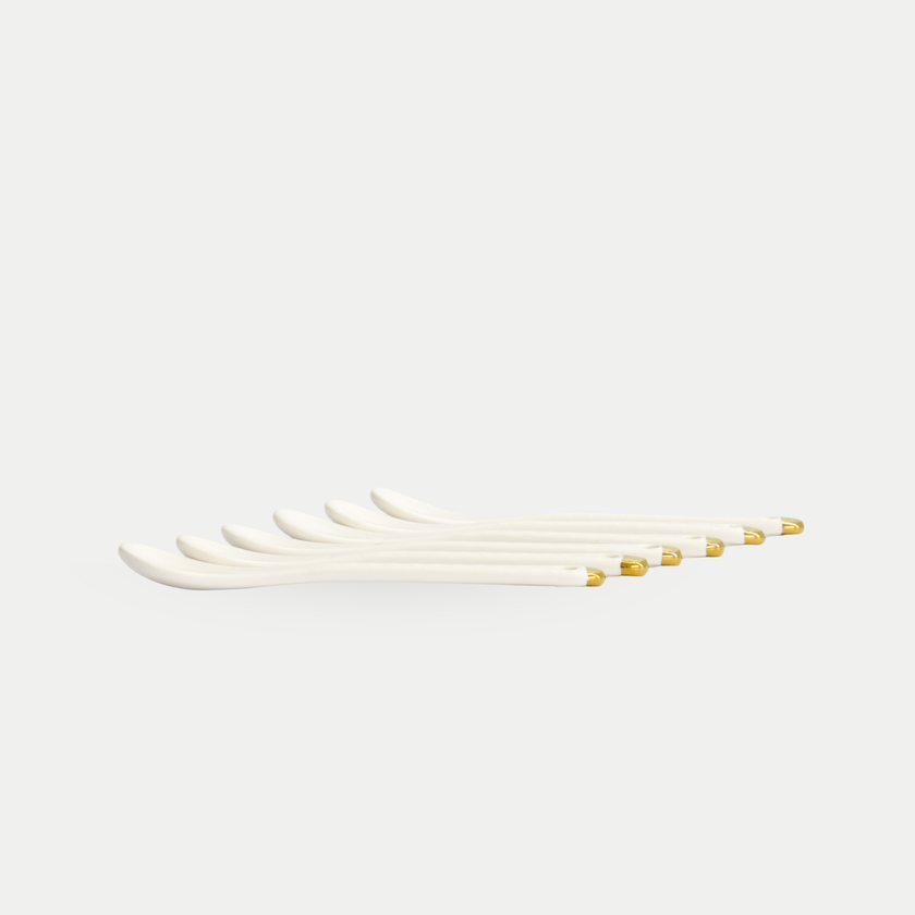 Tokyo Design Studio – Nippon White Gold Rim Tassen- und Untertassen-Set Star Lines (8-teilig)