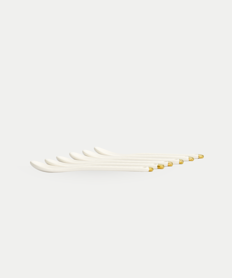 6-teiliges Tokyo Design Teelöffel-Set - Golden Rim