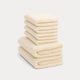 Gästehandtücher Zero-Twist-Baumwolle 30x30 cm (4 St.) + 40x60 cm (2 St.) | Cream