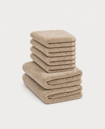 Gästehandtücher Zero-Twist-Baumwolle 30x30 cm (4 St.) + 40x60 cm (2 St.) | Latte Gästehandtücher Zero-Twist-Baumwolle 30x30 cm (4 St.) + 40x60 cm (2 St.) | Latte