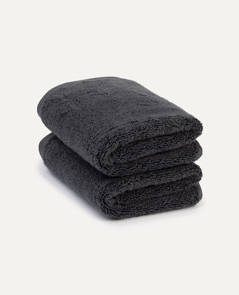 Gästehandtücher zero-twist baumwolle 40x60 cm (2 st.) | Anthrazit Gästehandtücher zero-twist baumwolle 40x60 cm (2 st.) | Anthrazit