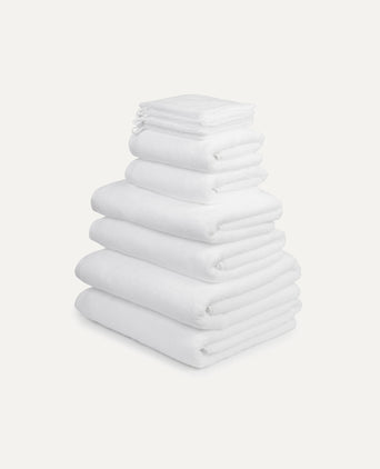 Handtuchset Spa Komplett (10 st.) | Weiß Handtuchset Spa Komplett (10 st.) | Weiß