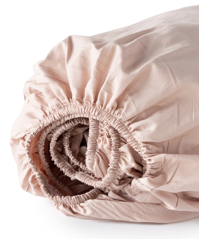 Spannbettlaken ägyptische Baumwolle Perkal 400TC | Blush Pink