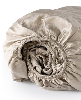 Spannbettlaken Ägyptische Baumwolle Satin 400TC | Champagne Spannbetttuch Ägyptische Baumwolle Satin Champagne