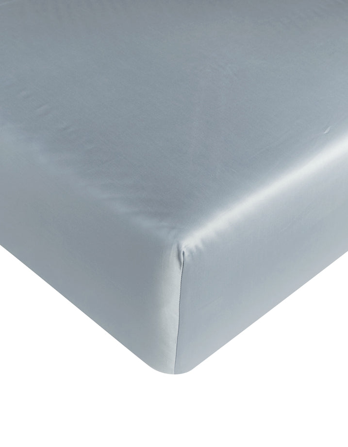 Spannbetttuch Ägyptische Baumwolle Satin Misty blue