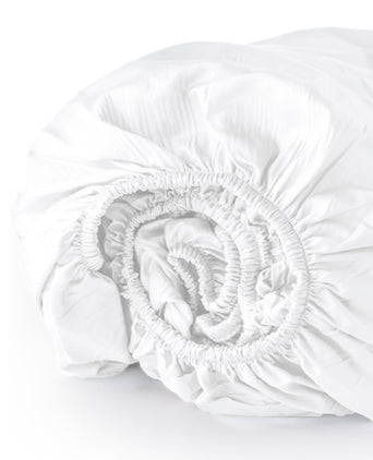 Spannbettlaken Ägyptische Baumwolle Satin 400TC | Weiß Spannbettlaken Ägyptische Baumwolle Satin 400TC | Weiß