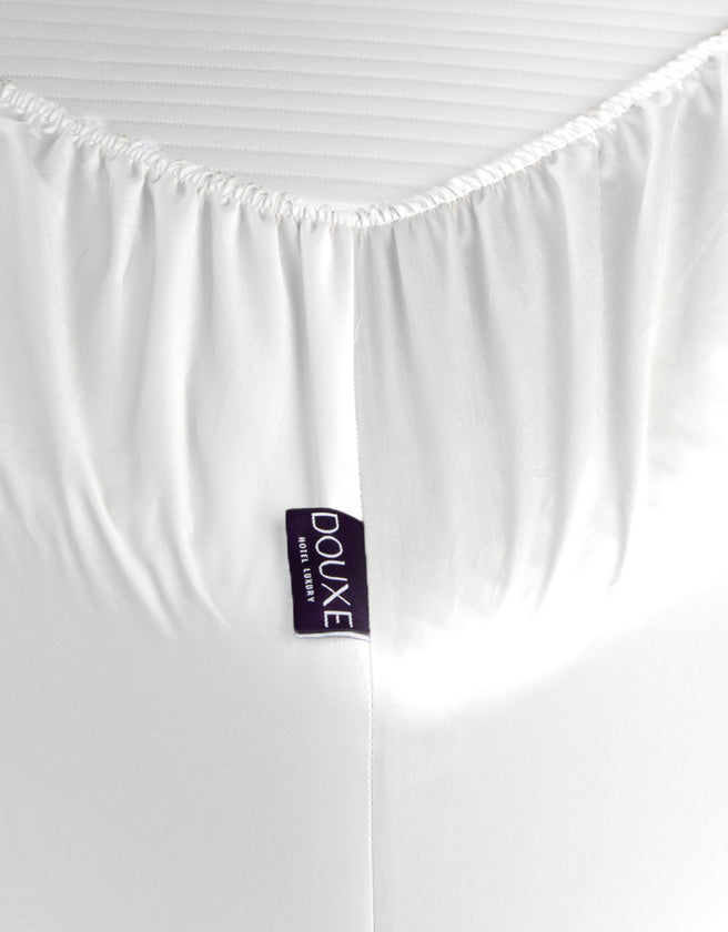 Bettwäsche Set & Spannbettlaken aus Satin | Weiß