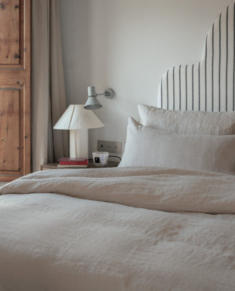 Bettwäsche Set & Spannbettlaken Gewaschenem Leinen | Oat Bettwäsche Set & Spannbettlaken Gewaschenem Leinen | Oat