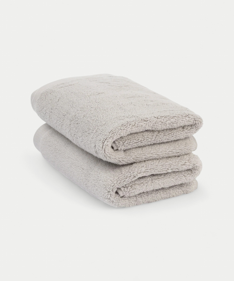Gastendoekje zero-twist katoen 40x60 cm (2 st.) | Zilvergrijs