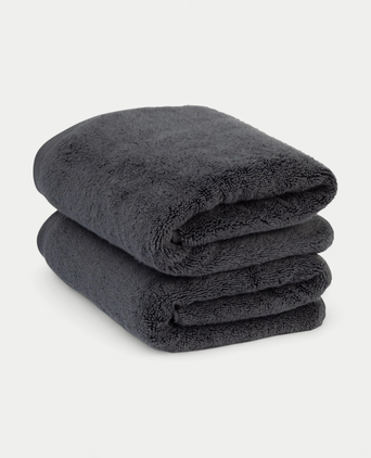 Handdoek zero-twist katoen 50x100 cm (2 st.) | Antraciet Handdoek zero-twist katoen 50x100 cm (2 st.) | Antraciet