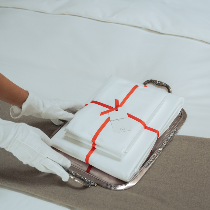 Conservatorium Hotel Bettwäsche Set Ägyptische Baumwolle 400TC Perkal | Weiß