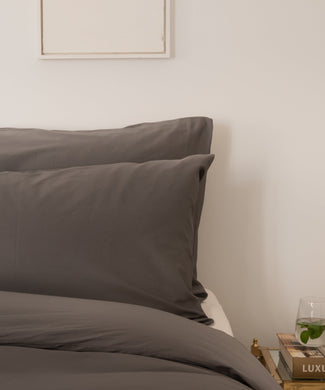 Kissenbezug Ägyptische Baumwolle Satin 400 TC | Stormy Grey Kissenbezug Ägyptische Baumwolle Satin 400 TC | Stormy Grey