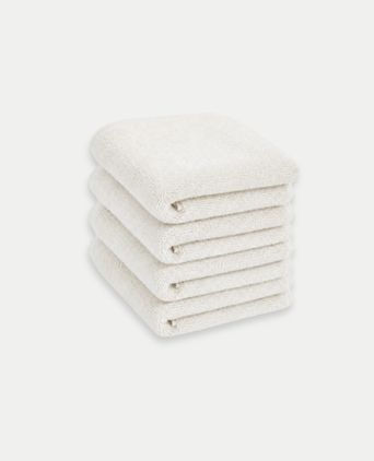 Gästehandtücher Zero-Twist-Baumwolle 30x30 cm (4 St.) | Cream