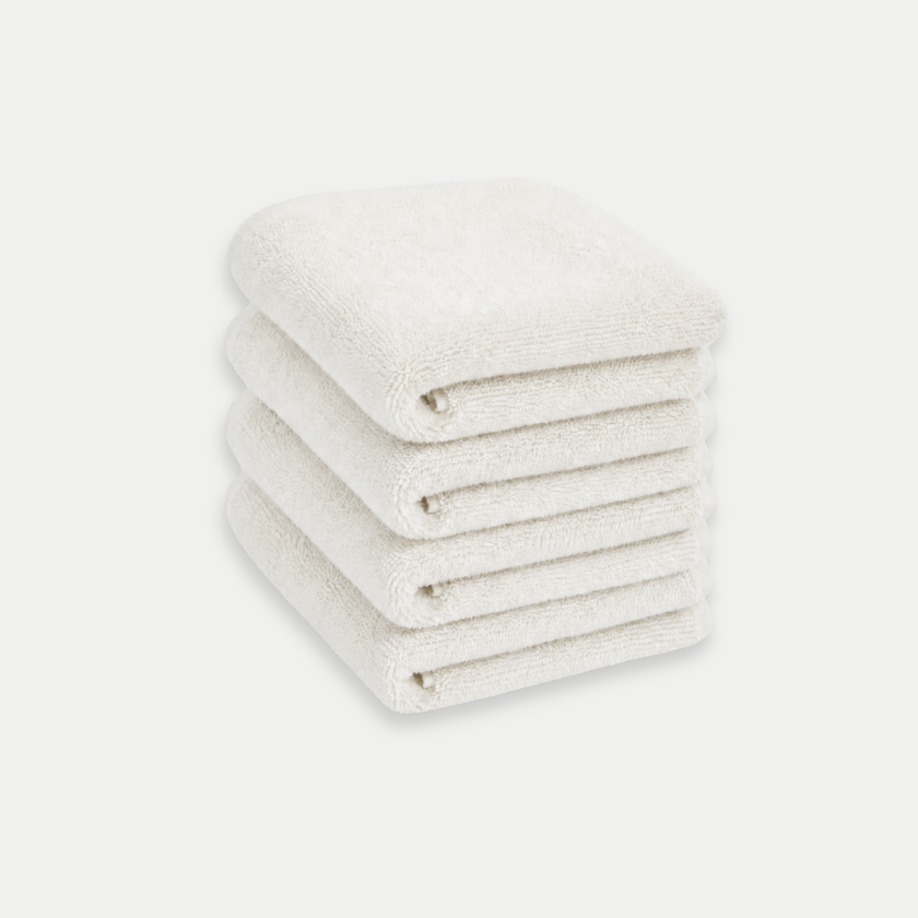 Gästehandtücher Zero-Twist-Baumwolle 30x30 cm (4 St.) | Cream