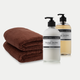 2x Gästetuch Chestnut + Marie-Stella-Maris Handseife & Handlotion Courage des Bois