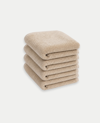 Gästehandtücher Zero-Twist-Baumwolle 30x30 cm (4 St.) | Latte