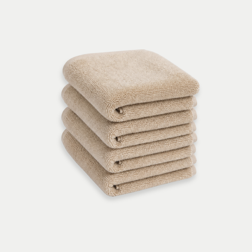 Gästehandtücher Zero-Twist-Baumwolle 30x30 cm (4 St.) | Latte