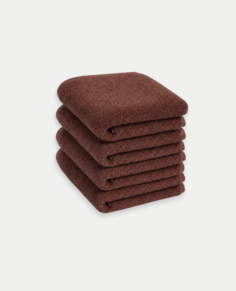 Gästehandtücher Zero-Twist-Baumwolle 30x30 cm (4 St.) | Chestnut