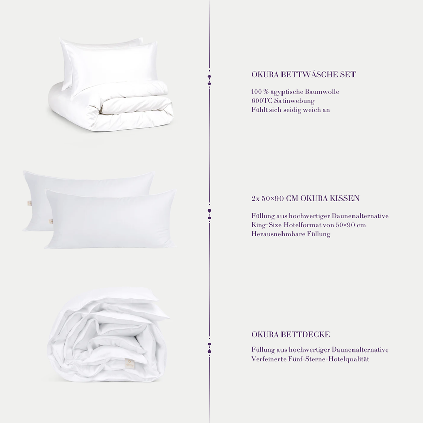 Okura Hotel Amsterdam Komplettes Bettwaren Set