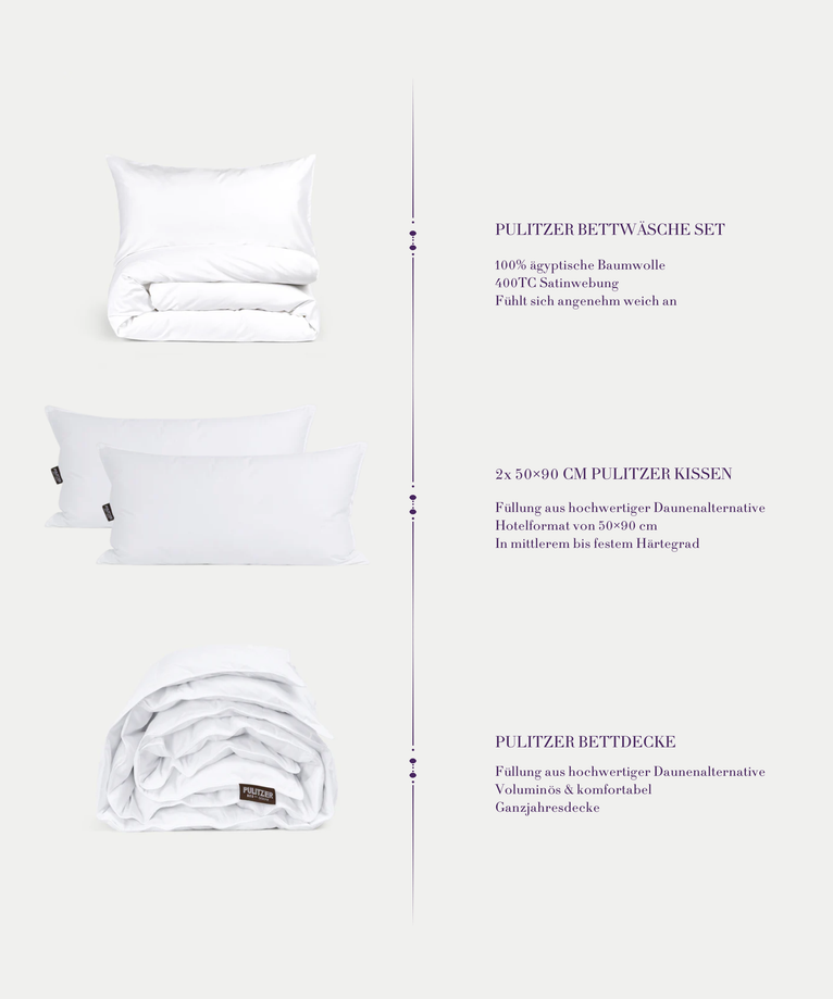 Pulitzer Hotel Amsterdam Komplettes Bettwaren Set