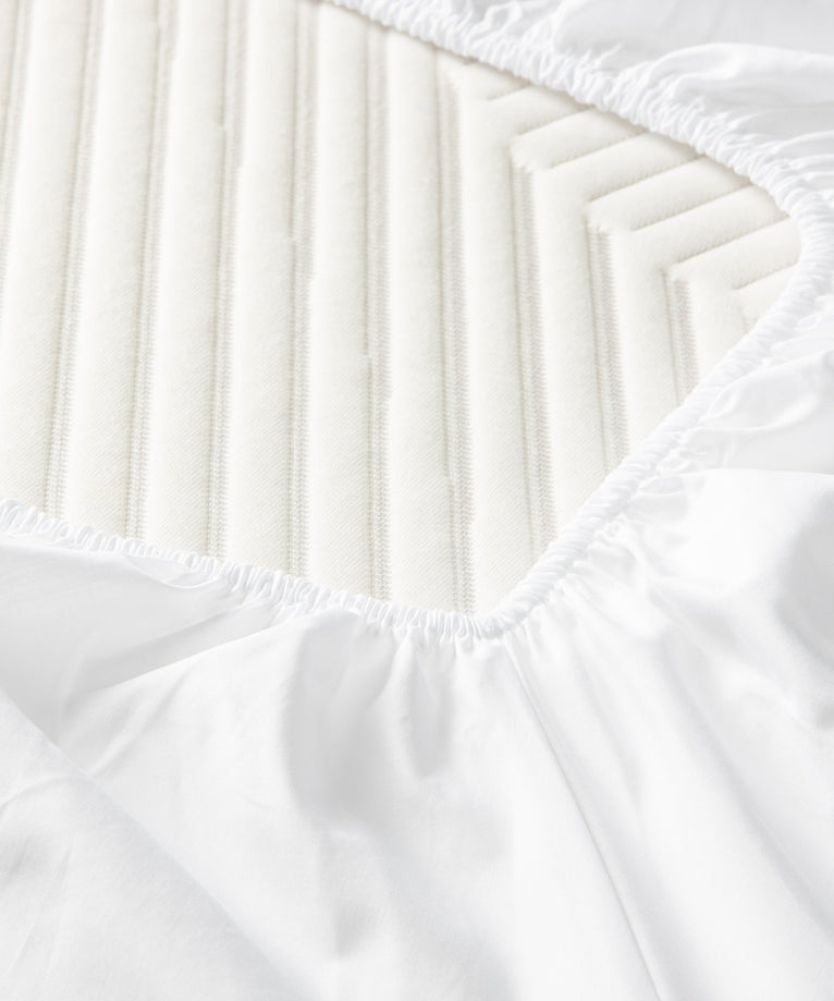 Spannbettlaken Ägyptische Baumwolle Perkal 400TC | Weiß | Outlet