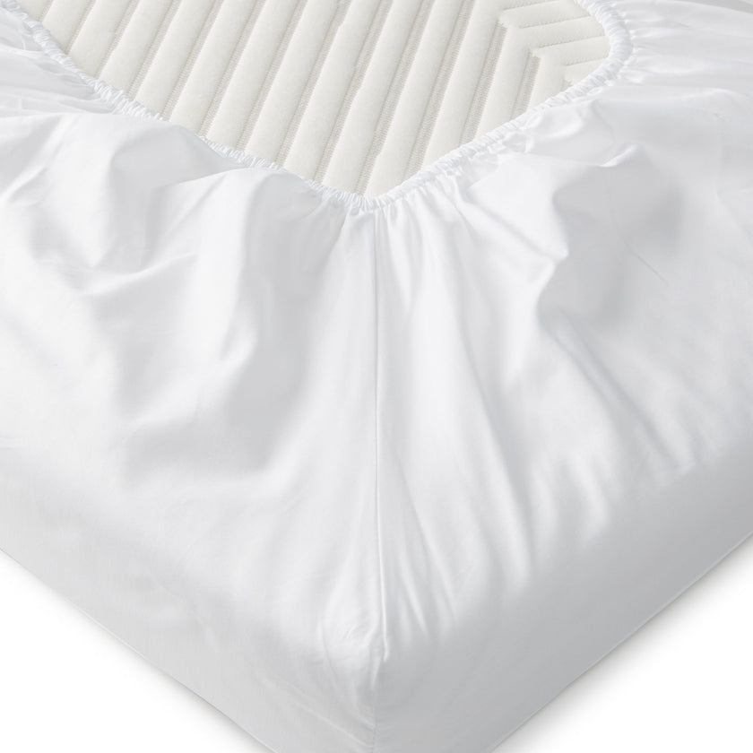 Spannbettlaken Ägyptische Baumwolle Satin 400TC | Weiß | Outlet