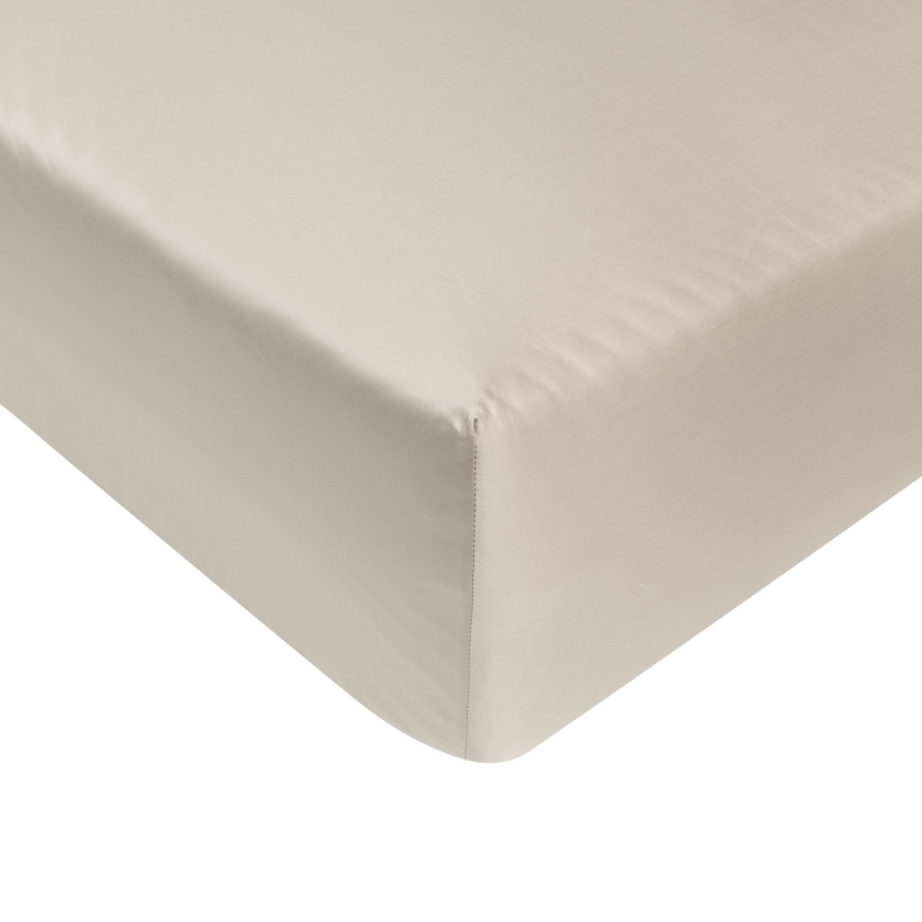 Spannbettlaken ägyptische Baumwolle Perkal 400TC | Latte | Outlet