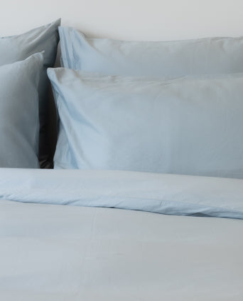 Kissenbezug Ägyptische Baumwolle Satin 400TC | Misty Blue
