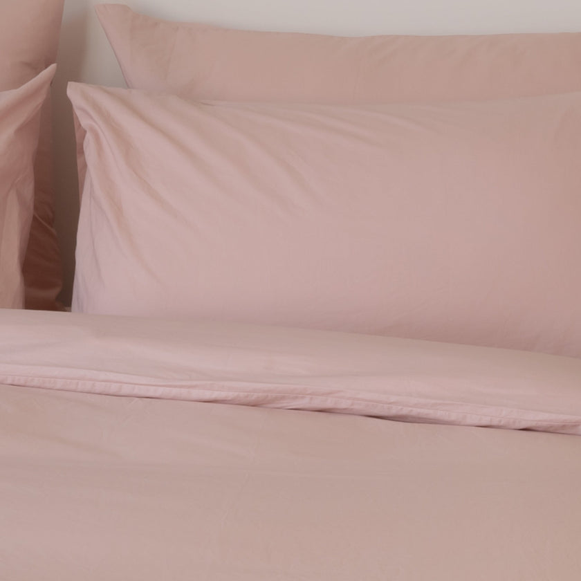 2er-Set Kissenbezüge Ägyptische Baumwolle Perkal 400 TC | Blush Pink