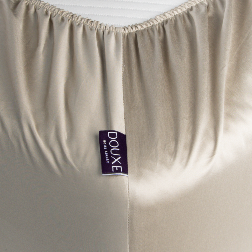 Spannbettlaken Ägyptische Baumwolle Satin 400TC | Champagne | Outlet