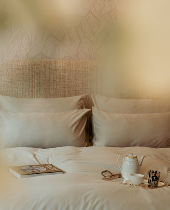 Bettwäsche Set Ägyptische Baumwolle 400TC Satin | Champagne