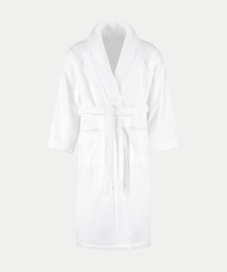 Bademantel zero-twist Baumwolle | Weiß