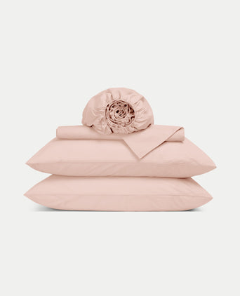 Bettwäsche Set & Spannbettlaken aus Perkal | Blush Pink