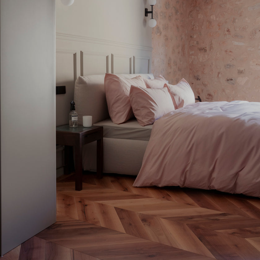 Bettwäsche Set Ägyptische Baumwolle 400TC Perkal | Blush Pink