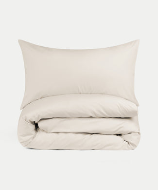 Bettwäsche Set & Spannbettlaken aus Perkal | Chalk White