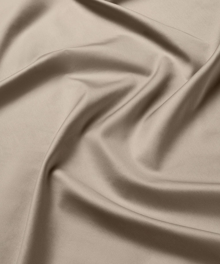 Bettwäsche-Set + Spannbettlaken aus ägyptischer Baumwolle Satin | Champagne