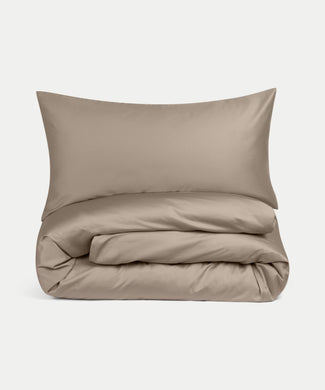 Bettbezug-Set ägyptische Baumwolle Satin 400TC | Champagner