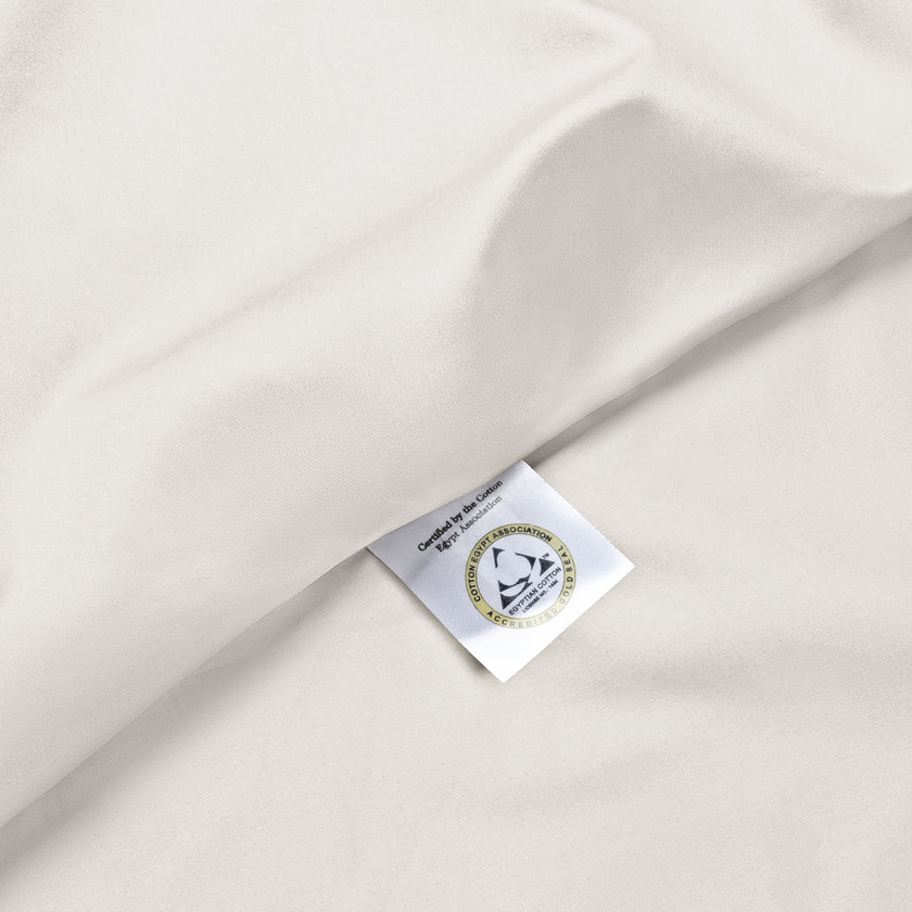 Bettwäsche-Set + Spannbettlaken aus ägyptischer Baumwolle Satin | Cream