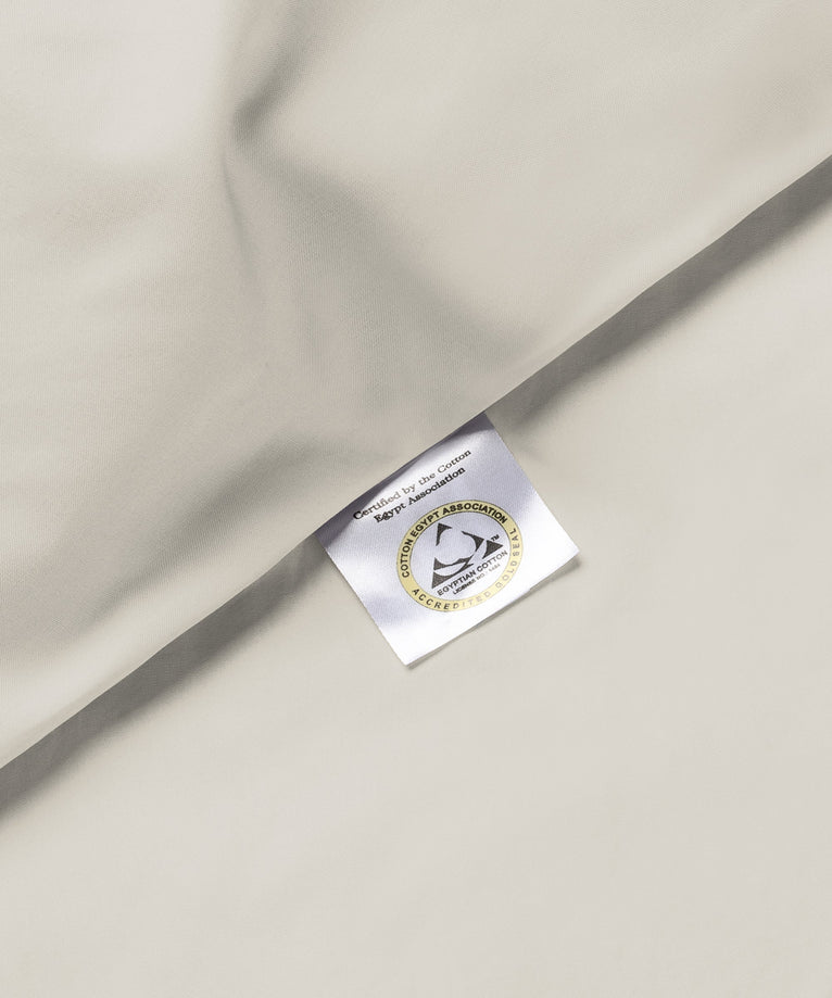 2er-Set Kissenbezüge Ägyptische Baumwolle Perkal 400 TC | Greige