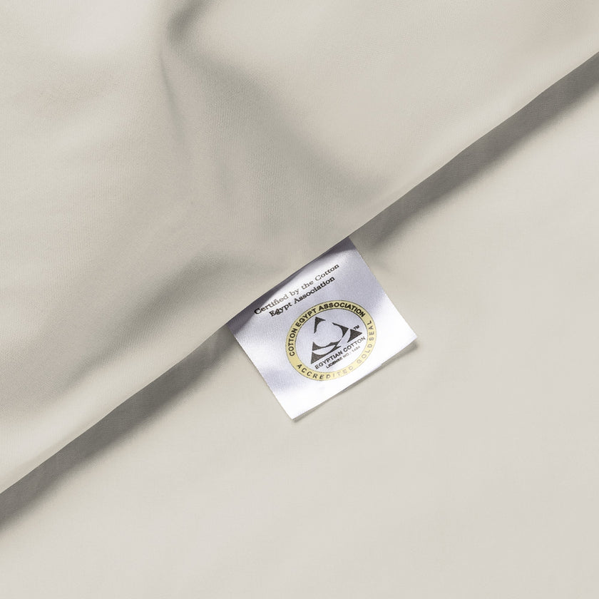 2er-Set Kissenbezüge Ägyptische Baumwolle Perkal 400 TC | Greige