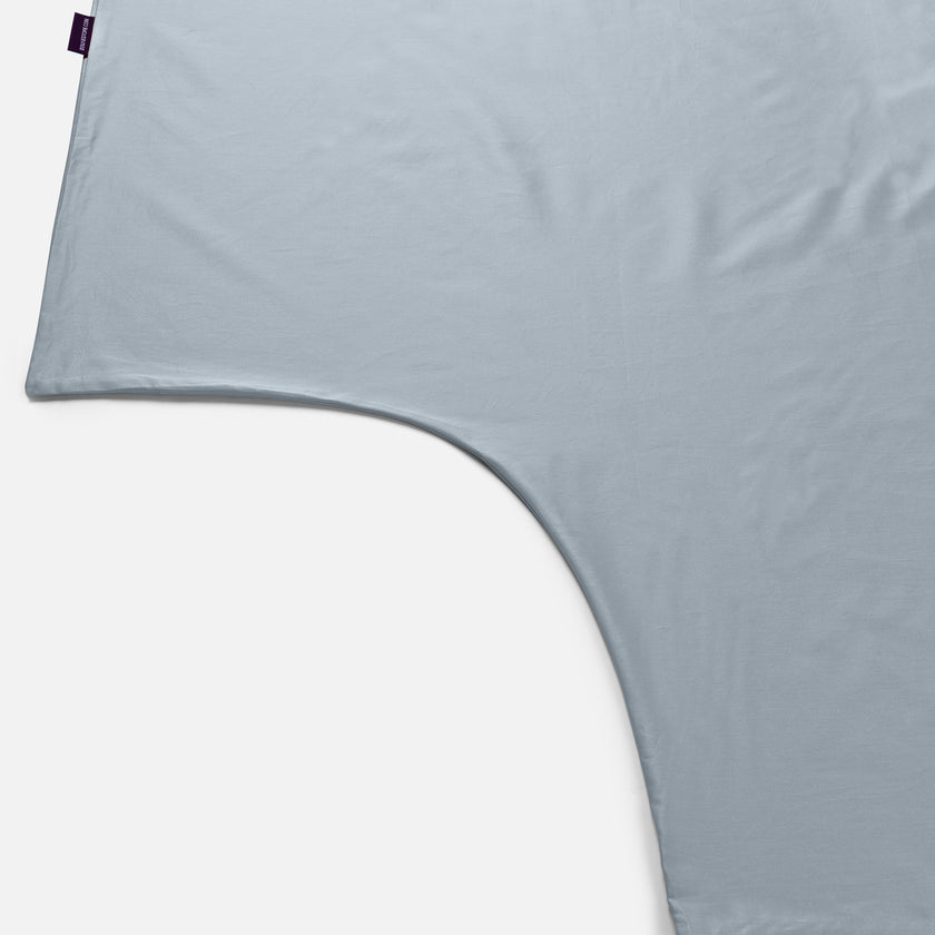Bettbezug-Set ägyptische Baumwolle Satin 400TC | Misty Blue