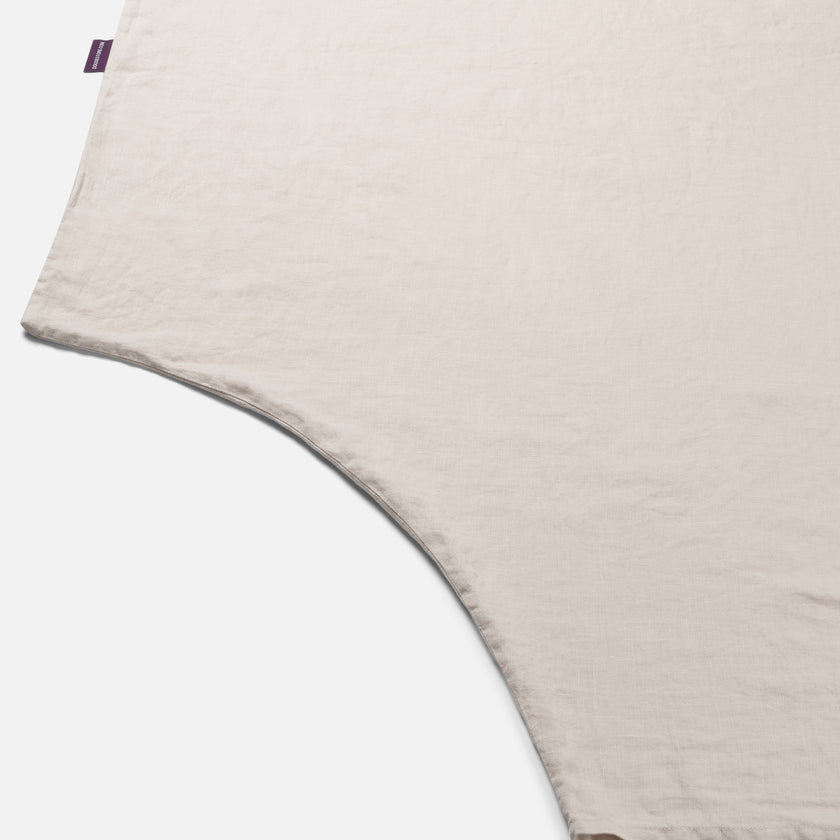 Bettwäsche Set & Spannbettlaken Gewaschenem Leinen | Oat