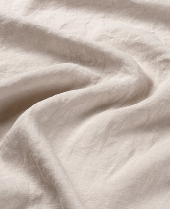 Bettwäsche Set & Spannbettlaken Gewaschenem Leinen | Oat