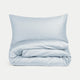 Bettwäsche Set & Spannbettlaken aus Satin | Pastellblau