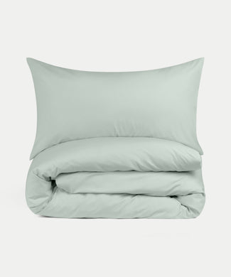 Bettbezug-Set ägyptische Baumwolle Perkal 400TC | Pastel Green