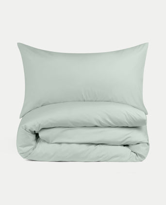 Bettbezug-Set ägyptische Baumwolle Perkal 400TC | Pastel Green