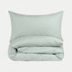 Bettbezug-Set ägyptische Baumwolle Perkal 400TC | Pastel Green