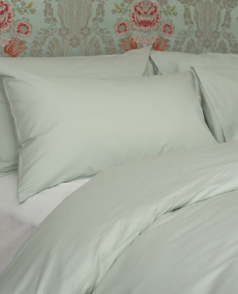 2er-Set Kissenbezüge Ägyptische Baumwolle Perkal 400 TC | Pastellgrün
